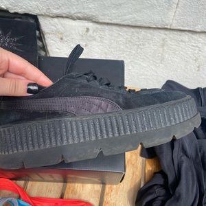 Fenty Puma platform black sneakers